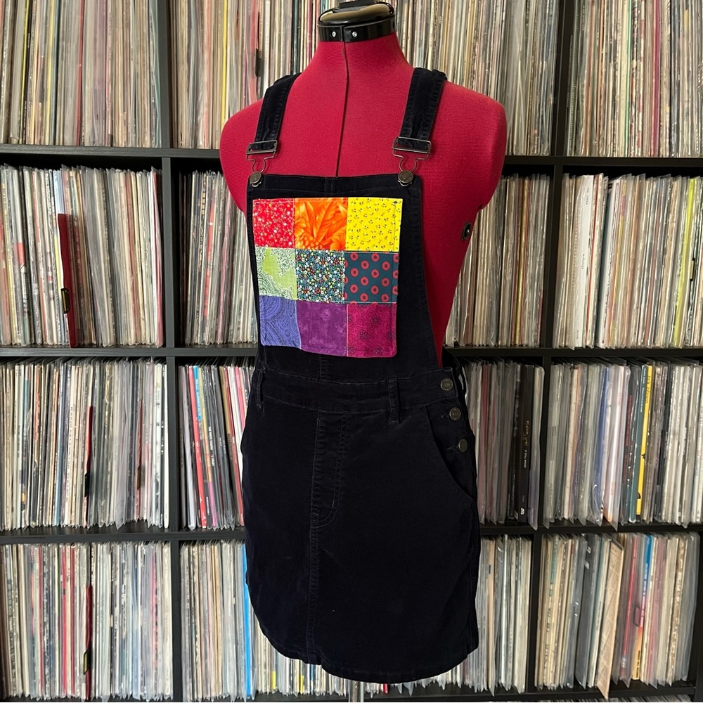 hippie patchwork jumper overalls velveteen fishman donuts PHISH 🦋♻️⭕️ pockets